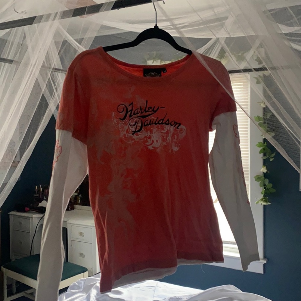 Harley Davidson orange top